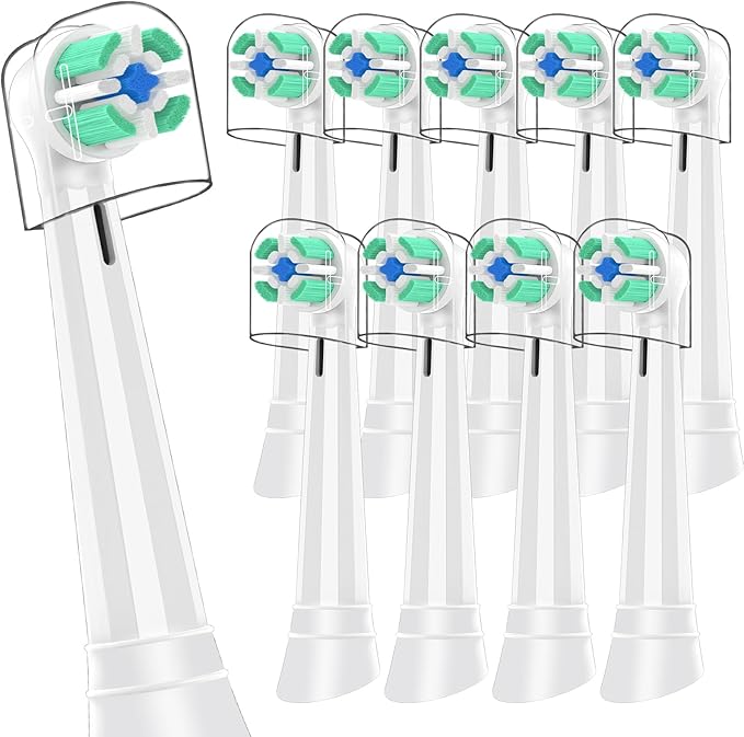 10 Pcs IO Replacement Heads Compatible with Oral B IO 2/3/4/5/6/7/8/9/10 Series Electric Toothbrush, Brush Heads Compatible with Oral B IO for Teeth Cleaning and Gum Protection (White)