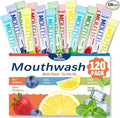 Mouthwash Travel Size – Individually Wrapped Portable Packets, Alcohol-Free & Fluoride-Free, On-The-Go Oral Hygiene for Fresh Breath Anytime(5 Flavors) (120 Pack)