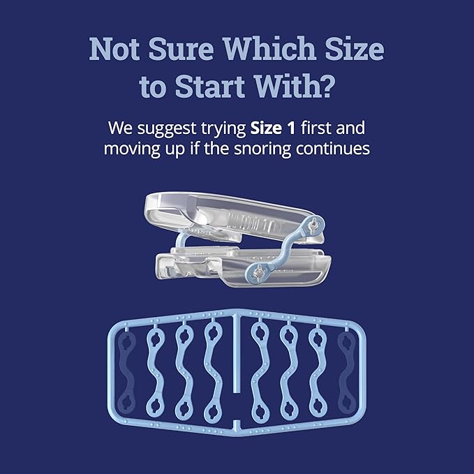 ZQuiet, Advance, Custom Anti-Snoring Mouthpiece, Adjustable Mouthguard with 4 Jaw Advancement Sizes, Slim & Low-Profile, Clear