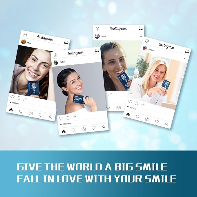 Teeth Whitening Strips - 14 Whitening Strips for Teeth Sensitive, Professional, Fast Remove Smoking, Coffee, Wine Stains, Teeth Whitening Kit Pack of 7 Non-Slip Strips Treatments