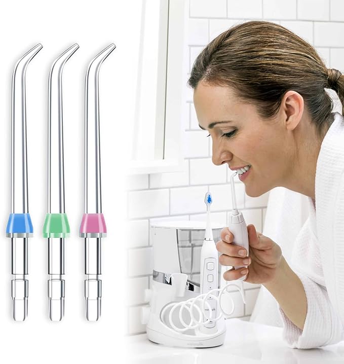 Flosser Replacement Tips for Waterpik Water Flosser, Reach Flosser Refill Heads Replacement Heads for Waterpik, Compatible with Waterpik Oral Irrigator & Dental Flosser(6 Classic Jet Tips)