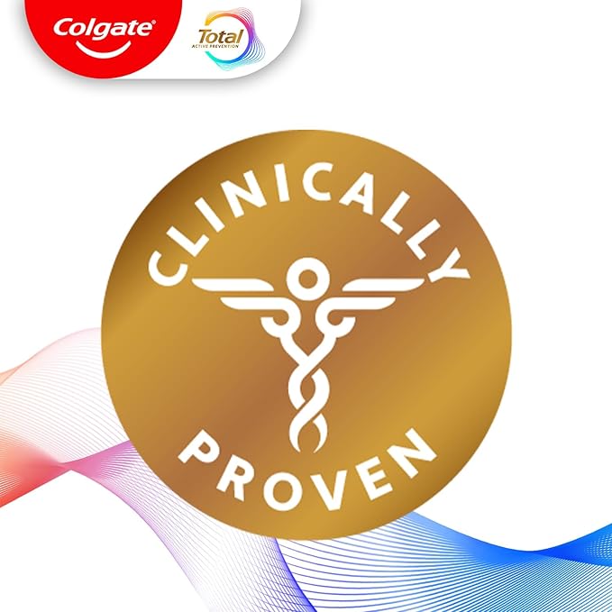 Colgate Total Pro-Shield Alcohol Free Mouthwash, Antibacterial Formula, Peppermint - 500 mL, 16.9 fluid ounce (6 Pack)