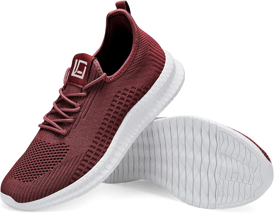 LCGJR Men's Running Shoes Ultra Lightweight Breathable Comfortable Walking Shoes Casual Fashion Sneakers Mesh Workout Shoes