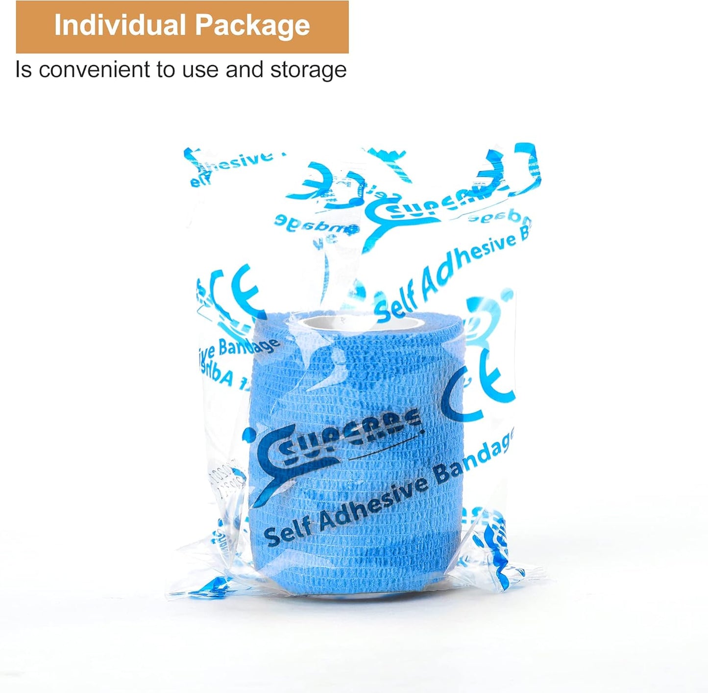 Adhesive Bandages 5cm x 4.5m, 12 Pack Self Adhesive Bandages *Bandages for First Aid, Sports Protection and Wrists, Ankle Sprains, and * (Blend) (Mix)