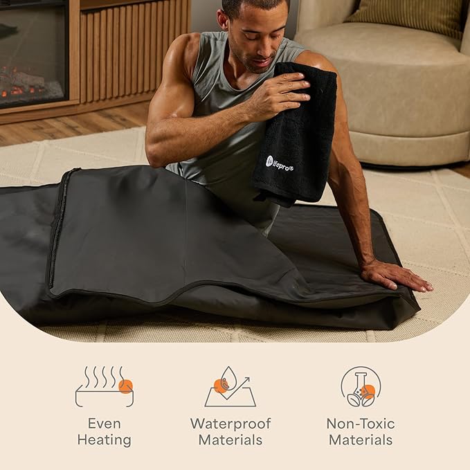 LifePro RejuvaWrap Infrared Sauna Blanket for Detox & Relaxation – Available in 5 Colors & 3 Models – Portable Far Infrared at Home Sauna for Muscle Relief, Circulation & Recovery – 9 Heat Levels