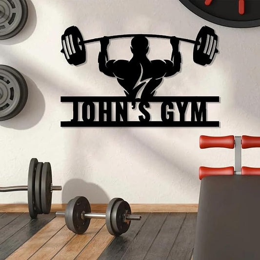 Luxury Personalized Home Gym Sign, Metal Wall Art, Home Gym Decor, Gifts for Fitness Lovers, Workout Room Decor