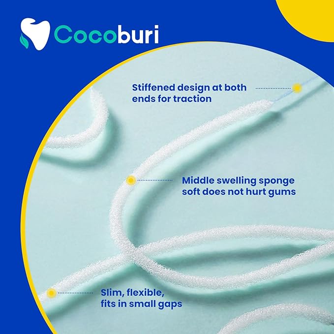 Dental Floss for Braces,Pre-Cut Strands Floss,Threaders for Bridges,Threaded Floss for Braces & Bridges,50 Counts