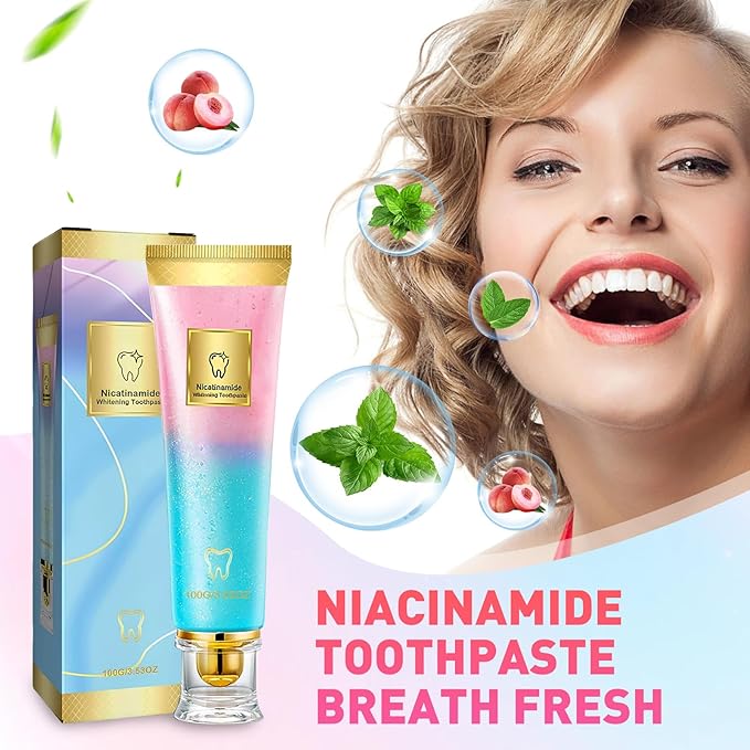 Niacinamide Whitening Toothpaste, Nicotinamide White Toothpaste, Clean The Mouth, Fresh Breath, Remove Tooth Stains, Teeth Whitening Toothpastes