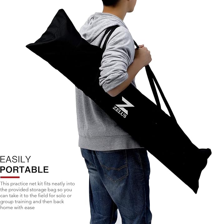 12x9ft / 16x10ft Barricade Backstop Net, Ball Sports Barrier, Practice Net for Baseball, Softball, Lacrosse, Soccer, Basketball and More