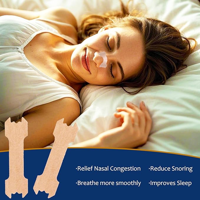 120Pcs Nasal Strips for Snoring, Nose Strips for Breathing, Snoring Aids for Men & Women, Helps Reduce Snoring & Improves Sleep (120)