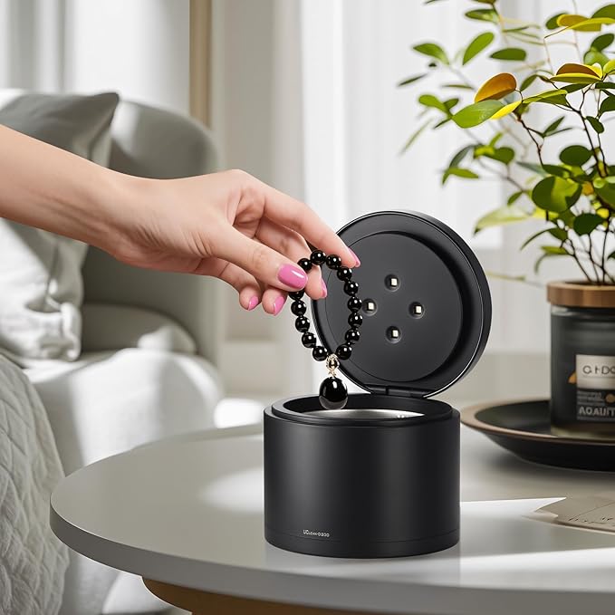 42KHz Ultrasonic Cleaner with U-V Light - Professional Jewelry, Denture, Watch Cleaning Machine, 250ML Capacity, Digital Touch Control, 3/5/10 Min Timer, Waterproof Design