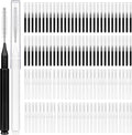 130-Count Interdental Brushes Set - Black & White Orthodontic Cleaning Kit with Spiral Brush Heads, Braces-Friendly Flossers & Toothpicks for Efficient Teeth & Braces Care