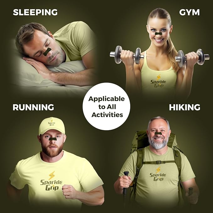 Nasal Strips for Snoring (60 Count) Nasal Strips for Sleeping - Nose Strips for Breathing | Athletic Nasal Strips | Wide Body | Oil & Sweat Proof Adhesive | Extra Strength| Size Fits All. USA Brand