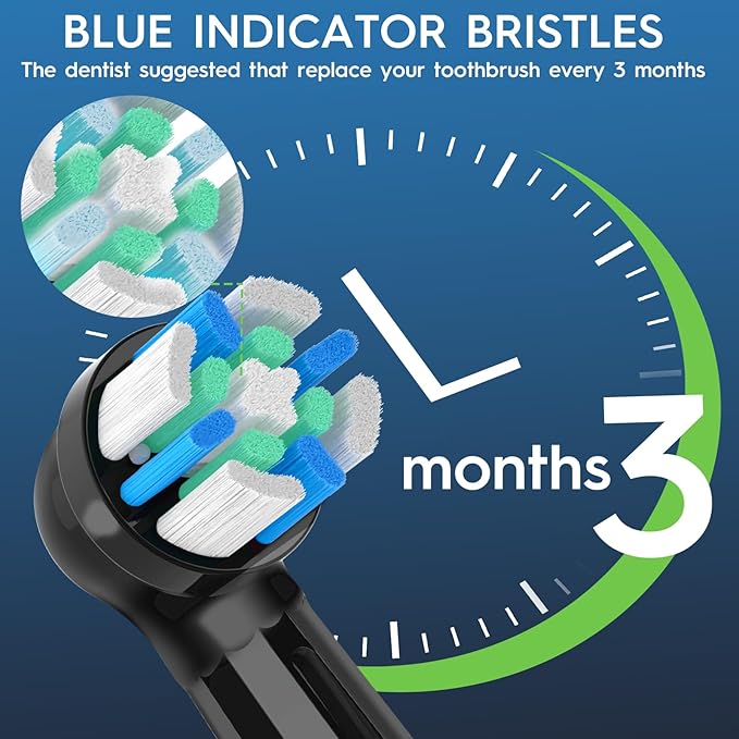 10 PCS IO Replacement Heads Compatible with Oral B IO 2/3/4/5/6/7/8/9/10/Deeep Clean Electric Toothbrush, Toothbrush Brush Heads Compatible with Oral B IO for Teeth Clean (Black/White)