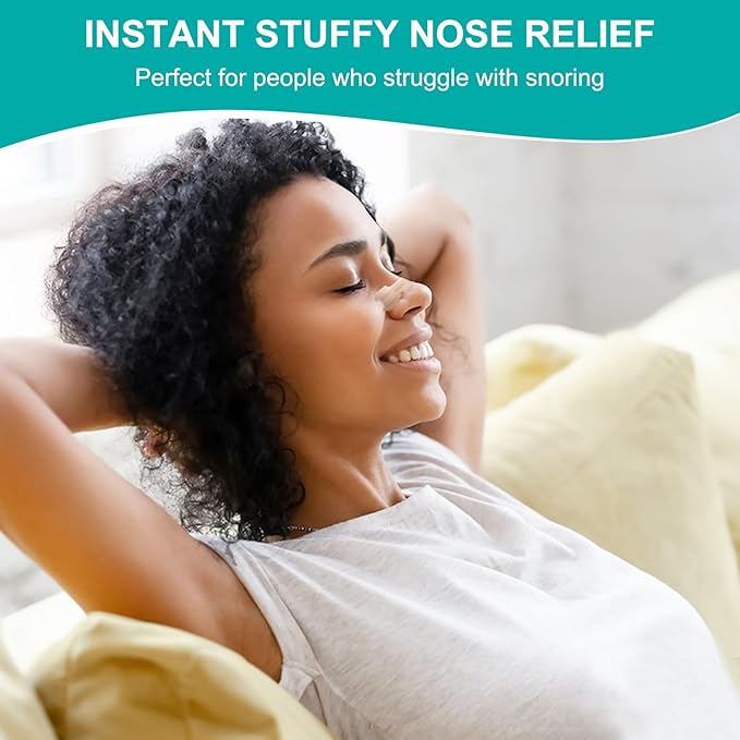 MQ 100ct Nasal Strips for Snoring Mint Scent Nose Strips for Breathing Extra Strength Snore Strips to Open Nasal Passages, Relieve Nasal Congestion