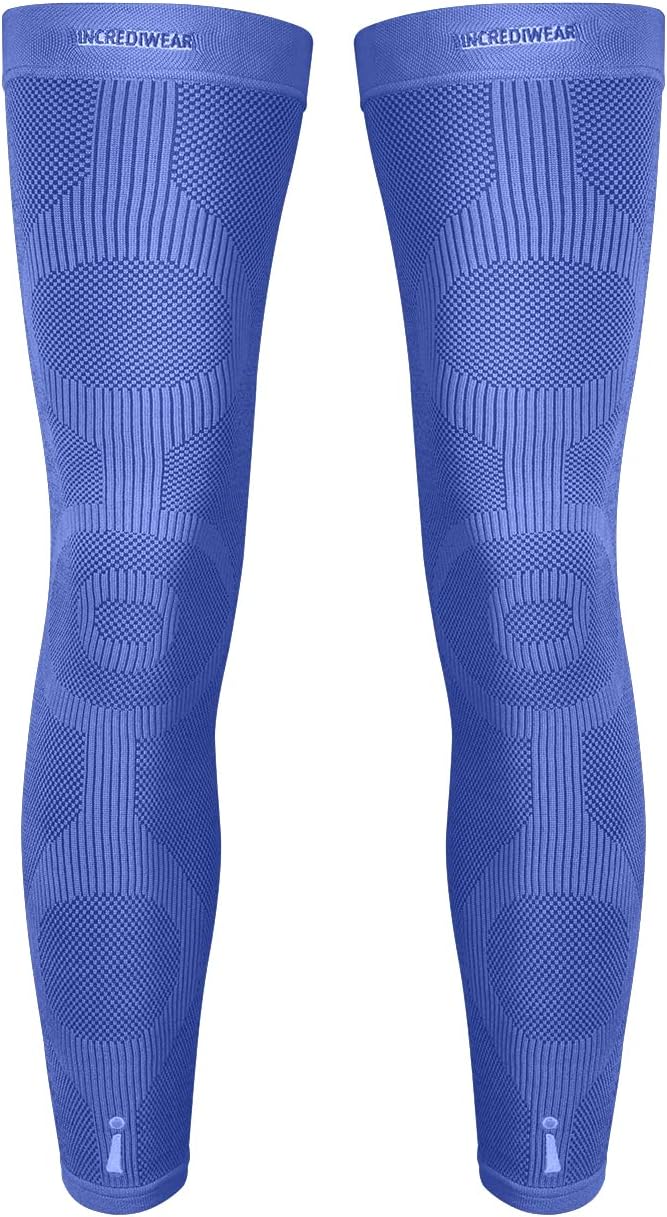 Incrediwear Leg Sleeve 2pk – Full Length Long Leg Sleeve for Leg Pain Relief & Muscle Recovery, Helps Reduce Swelling & Inflammation, Promotes Circulation, Leg Sleeves for Men & Women (Royal, Small)