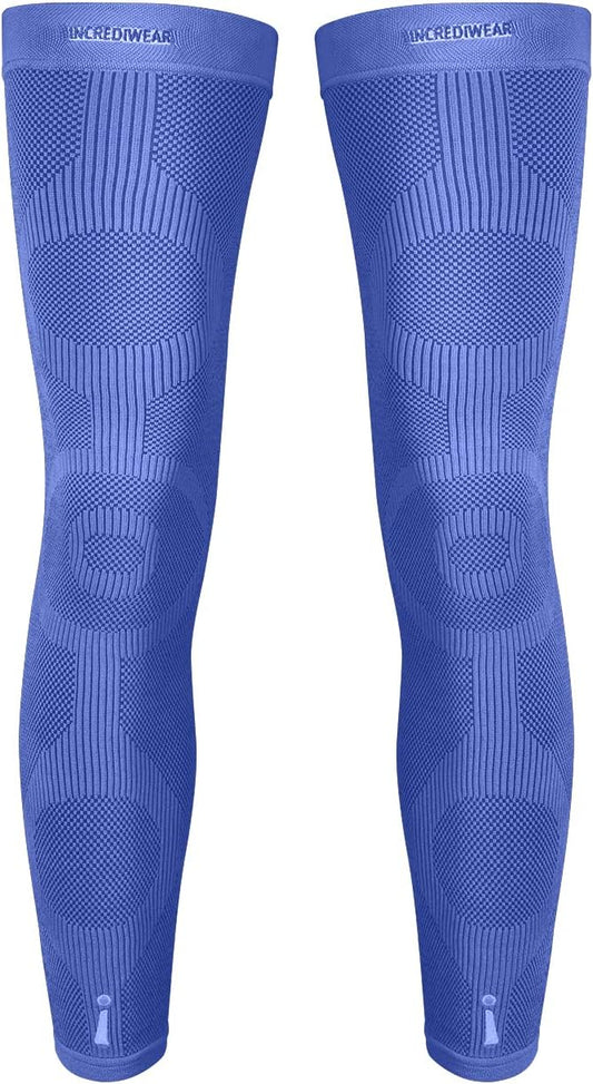 Incrediwear Leg Sleeve 2pk – Full Length Long Leg Sleeve for Leg Pain Relief & Muscle Recovery, Helps Reduce Swelling & Inflammation, Promotes Circulation, Leg Sleeves for Men & Women (Royal, Small)