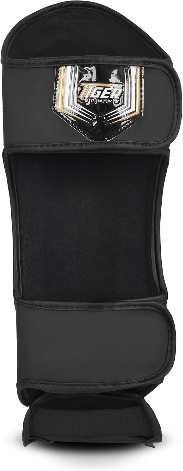 Shin Guards MMA, Muay Thai, Kickboxing, Leg Instep Protection Pads, Kicking, Sparring, Training Gear, Karate, Boxing, Taekwondo - Unisex - Black and White Colors