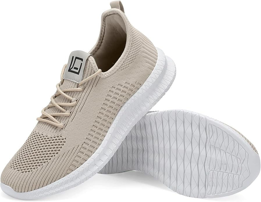 LCGJR Men's Running Shoes Ultra Lightweight Breathable Comfortable Walking Shoes Casual Fashion Sneakers Mesh Workout Shoes