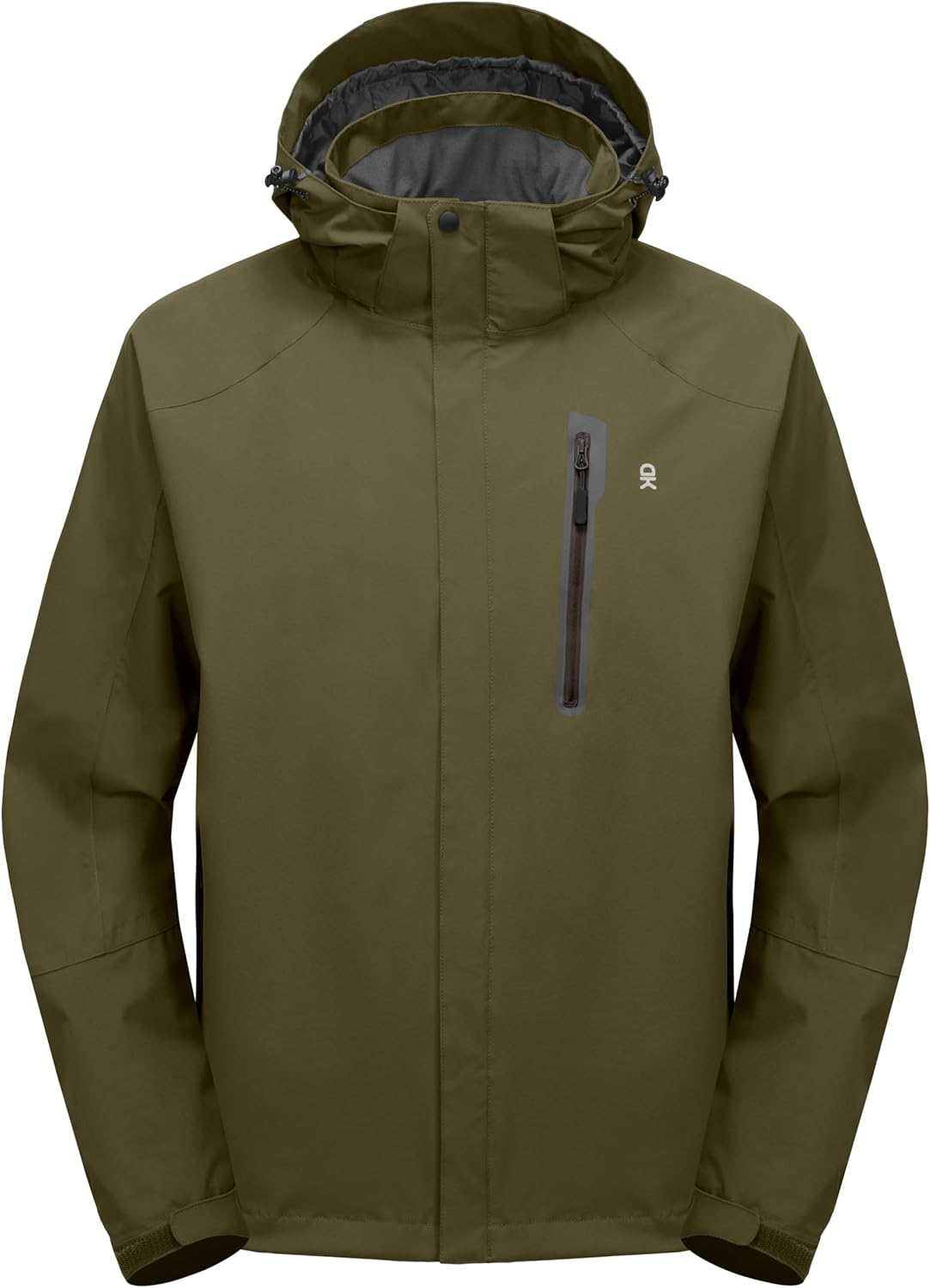 Little Donkey Andy Men's Waterproof Rain Jacket Outdoor Lightweight Hooded Raincoat for Hiking Golf Travel Fishing