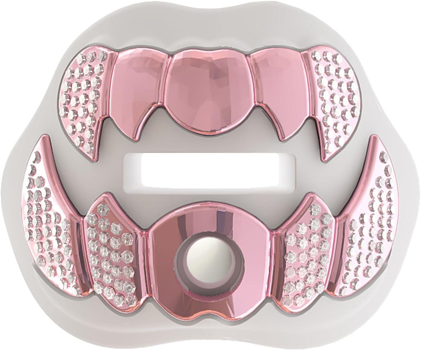 LeCool Football Mouth Guard with Connected Strap- 3D Beast Chrome Adult and Youth Mouth Guard-Mouth Piece for Sports for Maximum Air Flow and Teeth Protection