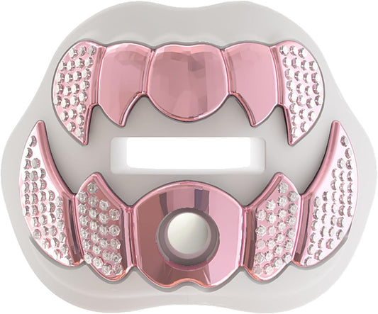 LeCool Football Mouth Guard with Connected Strap- 3D Beast Chrome Adult and Youth Mouth Guard-Mouth Piece for Sports for Maximum Air Flow and Teeth Protection