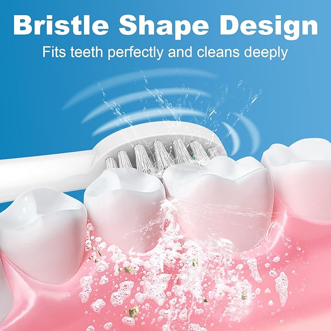 Replacement Brush Heads for WaterPik Sonic-Fusion 2.0 Flossing Toothbrush (SF-03/SF-04) and Sonic-Fusion Flossing Toothbrush (SF-01/SF-02),5 Count White with Covers