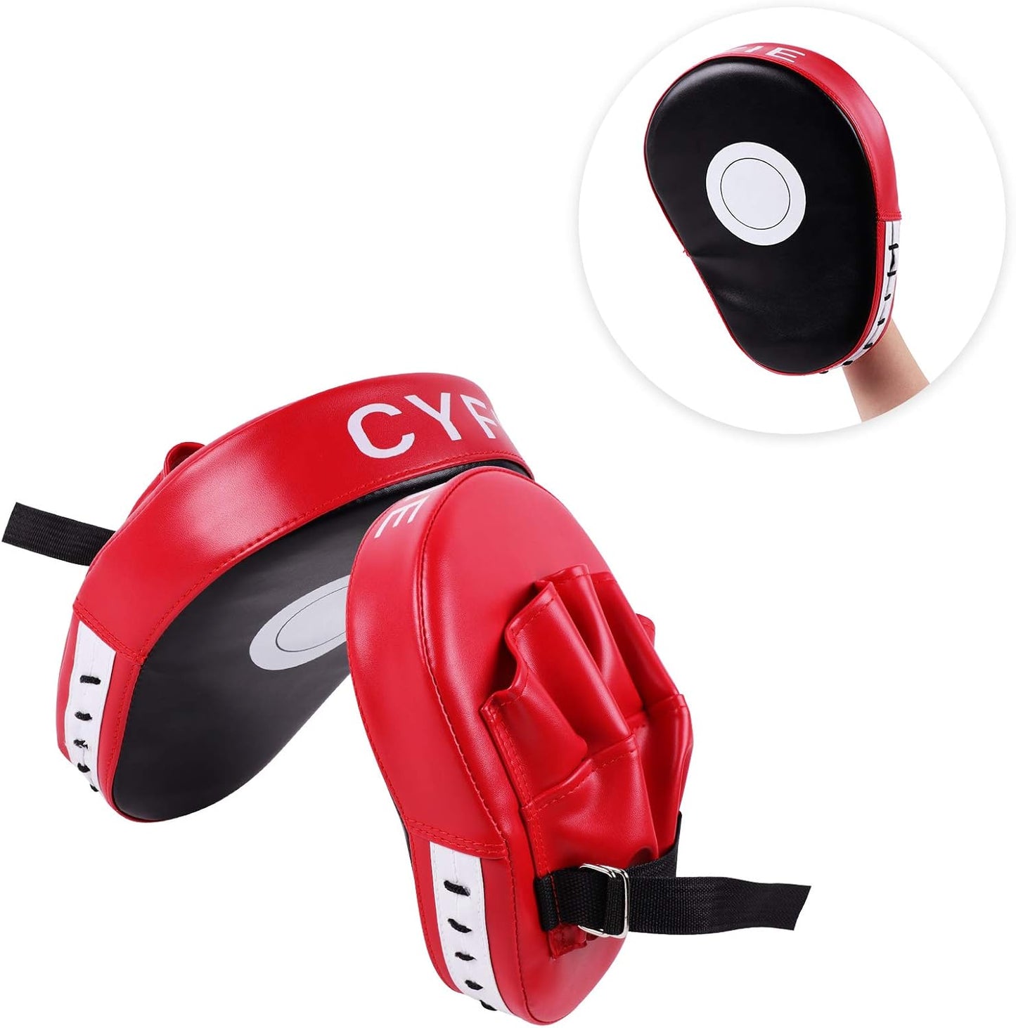 3 in 1 Boxing Training Equipment, Punching Mitts, Martial Arts Target Training Paddle and Kicking Pad for Kickboxing, Taekwondo, Karate, Muay Thai, Dojo, MMA, Sparring for Kids, Toddler, Women