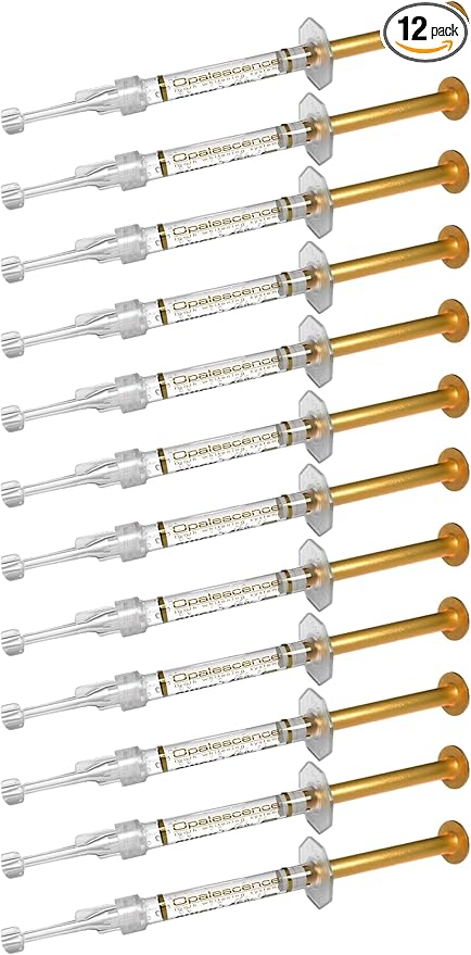 Opalescence 45% Syringes Teeth Whitening Gel - with PF - (12 Syringes) Refill Kit Carbamide Peroxide. Made by Ultradent, in Mint Flavor. Tooth Whitening 5359-6