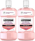 Listerine Clinical Solutions Gum Health Antiseptic Mouthwash, Antigingivitis & Antiplaque Oral Rinse Helps Prevent Buildup & Immediately Kills Germs for Healthier Gums, ICY Mint, 500 mL (Pack of 2)