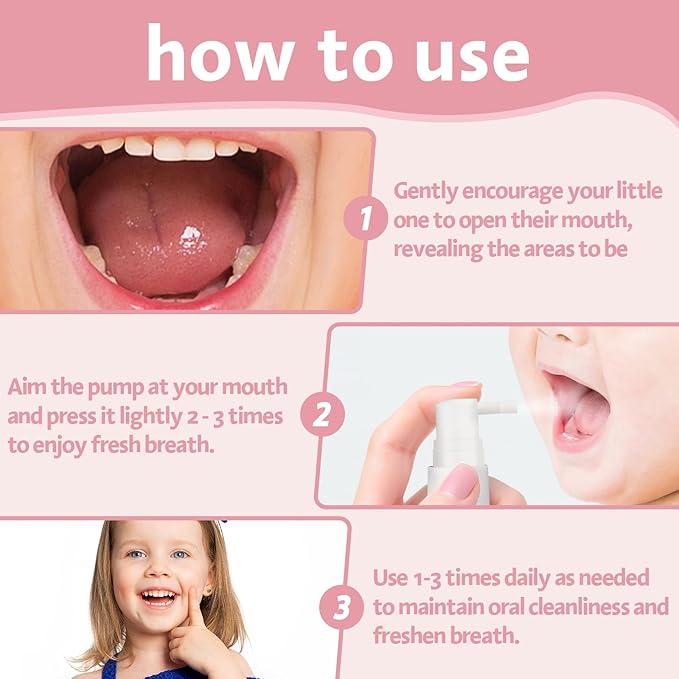 PEGO Kids Oral Spray - Fresh Breath for Children & Toddlers, Fruit-Flavored Oral Care Spray, Easy to Use, Perfect for Home & Travel for Baby's Daily Oral Care (1Pack, Strawberry)