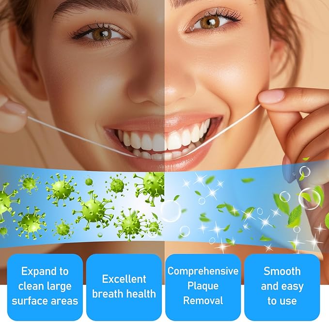 42Pack Dental Floss Bulk 50m Each Mint Travel Dental Floss, Mint Waxed Mini Travel Size Tooth Flosses Picks Pack Individually Wrapped for Oral Care Teeth and Gum Protection, Multicolor