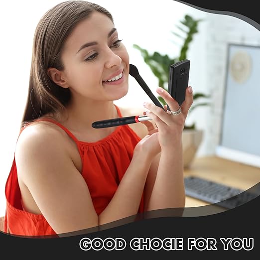 1 Pcs Telescoping Inspection Mirror Mechanics Automotive Tool with Long Handle Extendable Mirror on a Stick for Technicians Mechanics Contractors Checking Observation (Black,Square with Light)