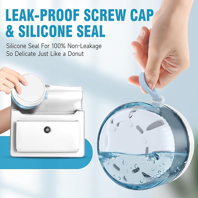 Denture Bath Box Cup, Leak Proof Denture Cup Kit Portable Retainer Case for Travel, Denture Case Cleaning Care for Dentures Aligner Mouth Guard with Denture Brush,Strainer, Removal Tool and Mirror