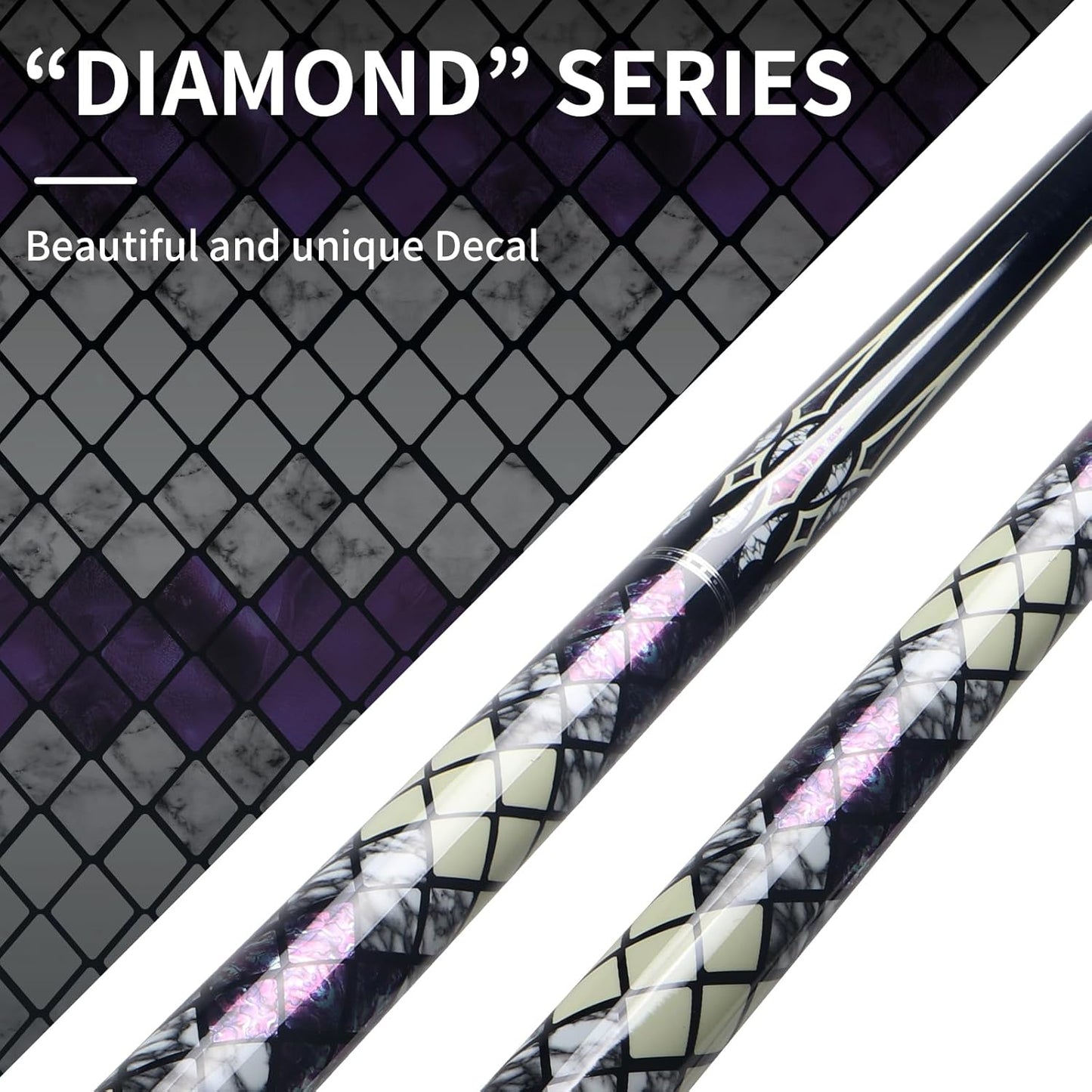 Kmise Professional Pool Cue Stick - 19 20 21oz Canadian Maple Cue Sticks, Low Deflection Shaft with Telescopic Carbon Fiber Extension, Pool Sticks for Aults, Billiard Cue Sticks with Leather Cue Case