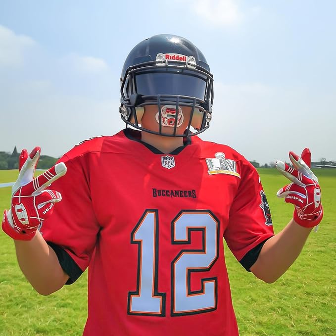 LeCool Football Mouth Guard with Connected Strap- 3D Beast Chrome Adult and Youth Mouth Guard-Mouth Piece for Sports for Maximum Air Flow and Teeth Protection