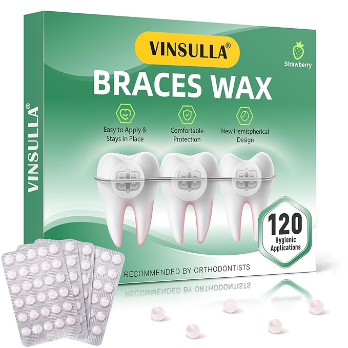 Orthodontic Wax for Braces Wax 120 Individual Hygienic Packaging Dental Wax Dots Strawberry