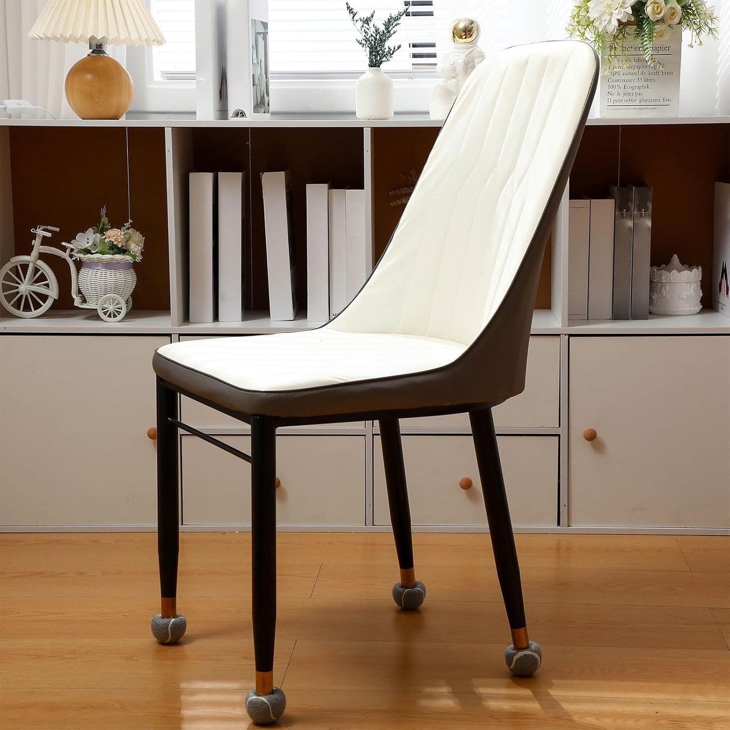 Macarrie 16 Pieces Precut Tennis Balls for Chairs Tennis Ball Chairs Foot Covers for Furniture Leg for Classroom Floor Protection Chair Desk Legs Coverings(Gray,5 cm)