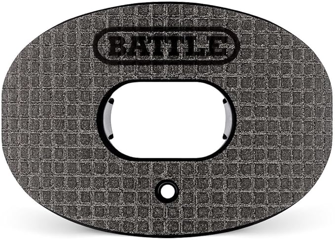 Battle Sports 3D Diamond Oxygen Football Mouthguard - Superior Airflow & Better Performance, Maximum Protection & Breathability Football Mouthpiece, Works with Braces - Black