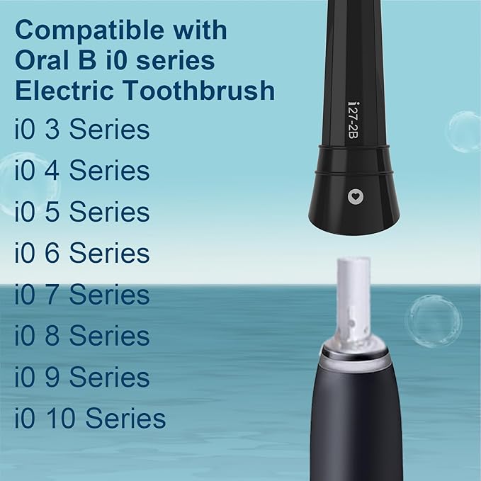 12pcs iO Replacement Heads Compatible with Oral B iO 2/3/4/5/6/7/8/9/10 Series Electric Toothbrush,IO Toothbrush Heads Compatible with Oral B iO,Medium-Hard bristles Care for Your Teeth,Black