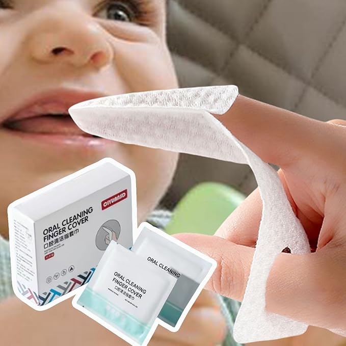 Finger Tooth Wipes, Orals Cleaning Fingers Cover, 4.7x1.7in Gentle Baby Wipe, Non-Woven Fabric Kids, Tongue Cleanings Wipes for 0-1 Year Old, Girls, Boys Toddler Hygiene