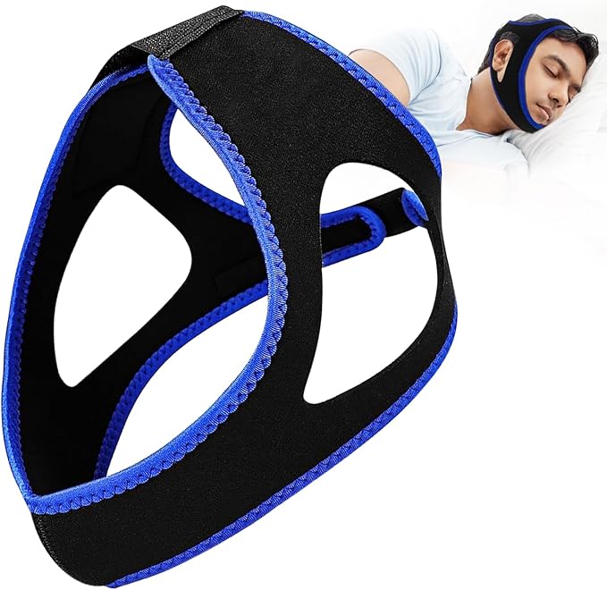 Anti Snoring Chin Strap,Chin Strap with Adjustable Velcro,Snoring Solution Effective Anti Snore Device,Breathable Stop Snoring Solution to Keep Mouth Closed and Reduce Snoring