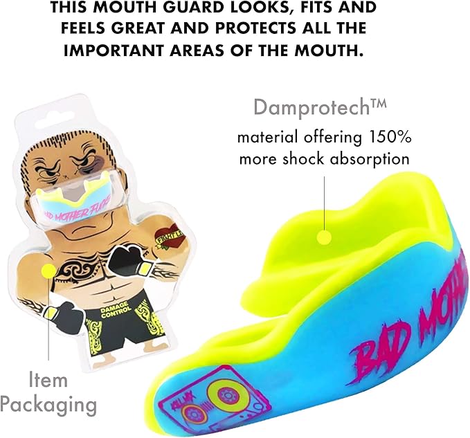 DAMAGE CONTROL High-Impact Mouth Guard – Sports Mouthguard for Boxing, Football, Hockey, Lacrosse & Basketball, Protects Teeth & Jaw, Protective Mouthpiece for Adults & Youth (Women, BMF 2.0)
