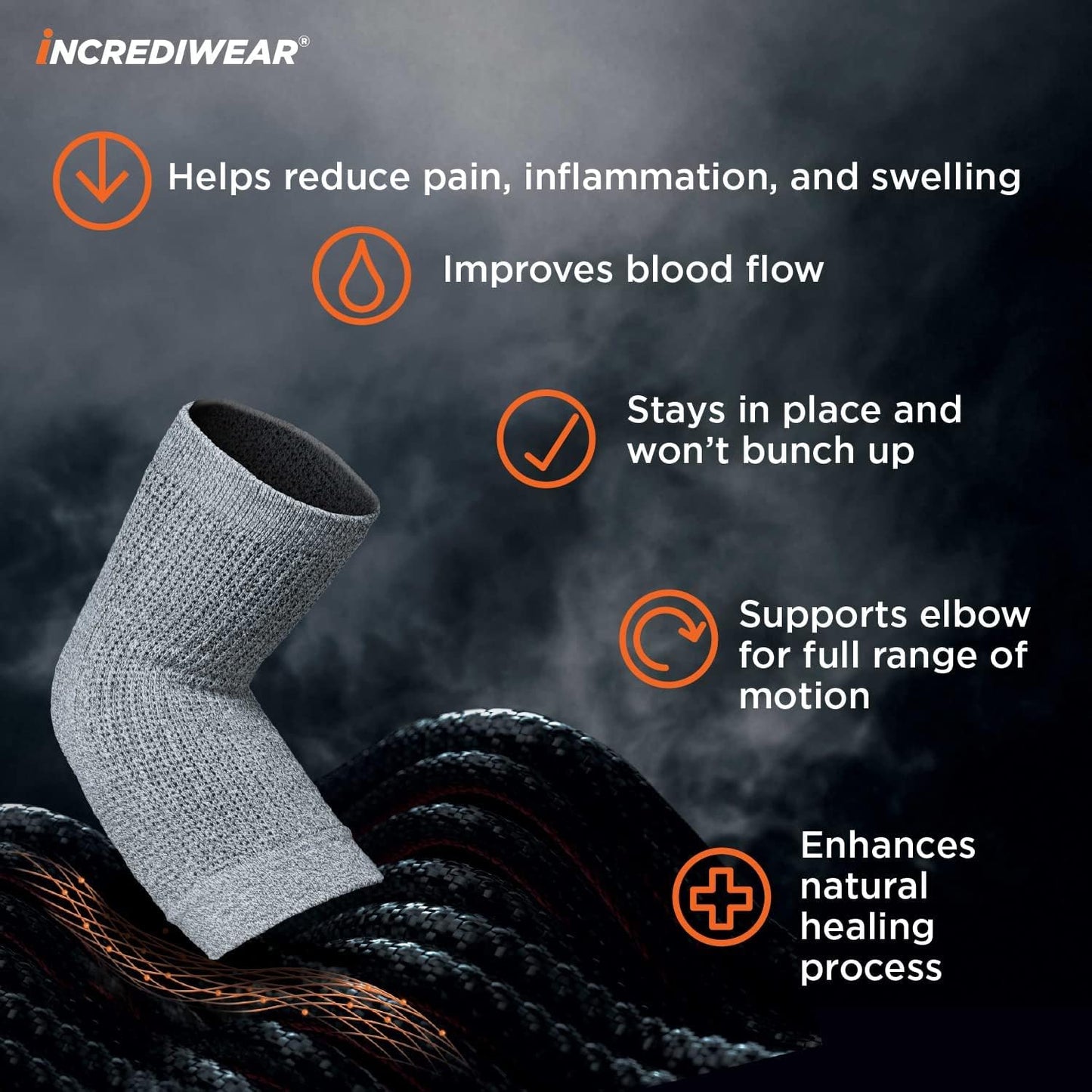 Incrediwear Elbow Sleeve – Elbow Brace for Elbow Support, Joint Pain Relief, Inflammation Relief, and Circulation, Tendonitis, Golf and Tennis Elbow Brace for Women and Men