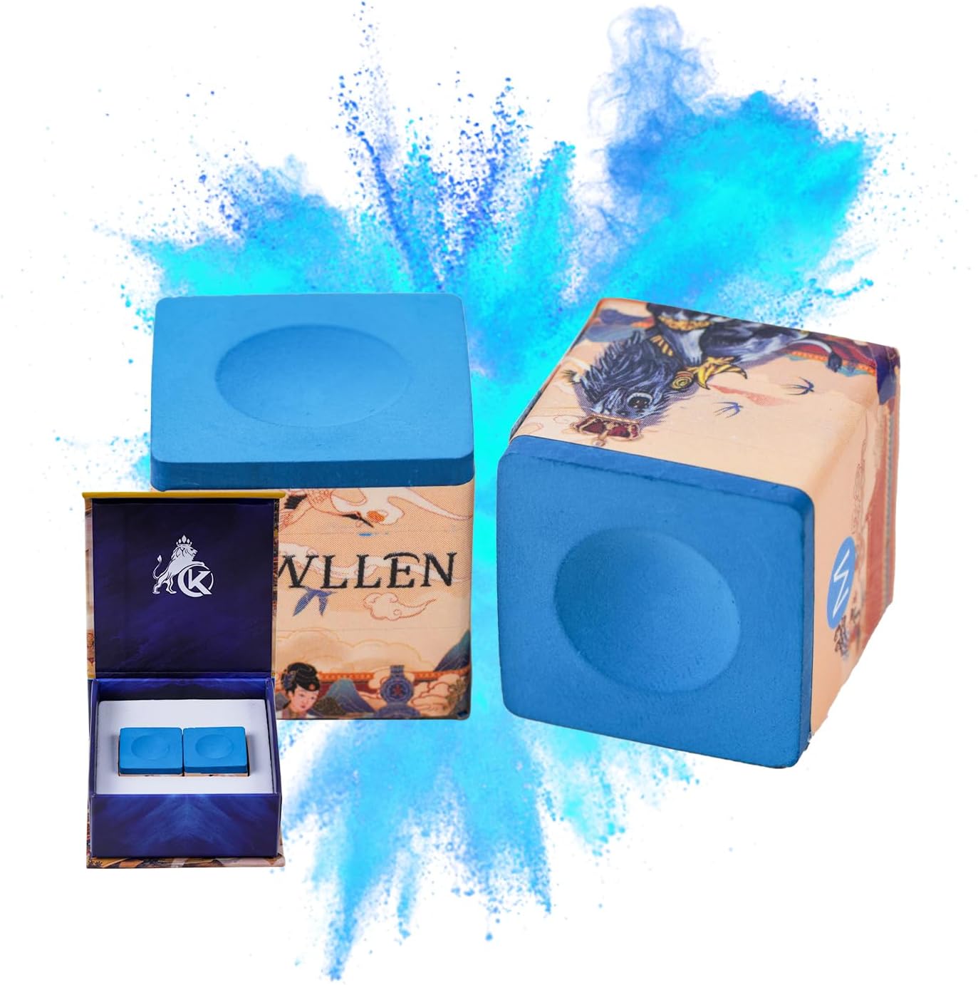 KONLLEN Pool Cue Chalk Nano Technology Billiard Chalk for Professional Tournament Dedicated Pool Chalk (Outstanding Performance, Durable)