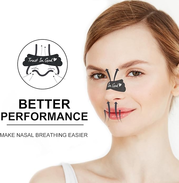 32Pcs Nasal Strips for Snoring - Extra Strength Nose Strips for Breathing - Nose Tape for Sport, Work and Sleep - Anti Snoring Strips Help Stop Snoring and Nasal Congestion Relief