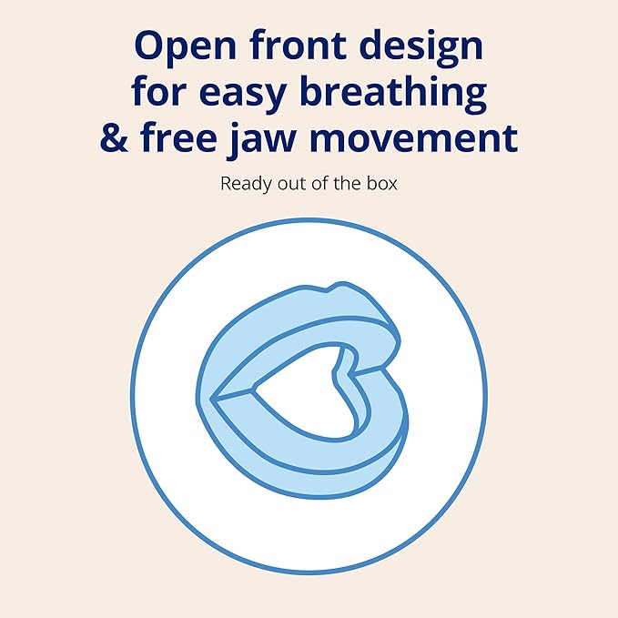 ZQuiet, Anti-Snoring Mouthpiece, Starter Pack with 2 Sizes, Living Hinge & Open Front Design for Comfort & Easy Breathing, Blue