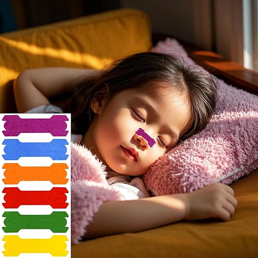 30 Pack Small Size Kids Nasal Strip, Solid Color 1.73*0.55" Extra Strength Kids Nose Strips for Breathing, Kid Nasal Congestion Relief Nasal Tape, Breathe Snoring Strips Sleep Tape for Children