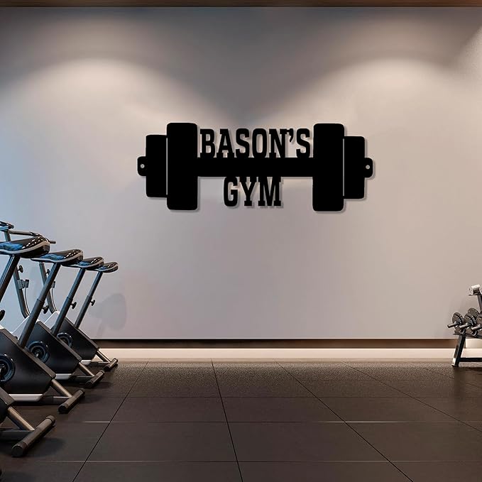 Luxury Personalized Home Gym Metal Sign - Gym & Workout Home Decor