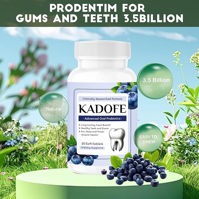 Oral Probiotics for Teeth and Gums & Fresh Breath - Gum Restore & Bad Breath Treatment for Adults |3.5 Billion Advanced Oral Probiotics for Bad Breath, Chewable 30 Tablets (Orange-1pcs)